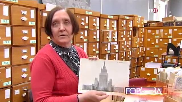 Репортаж телеканала ТВЦ о реставрационных работах и установке нового шпиля здания МИД. Сентябрь 2016