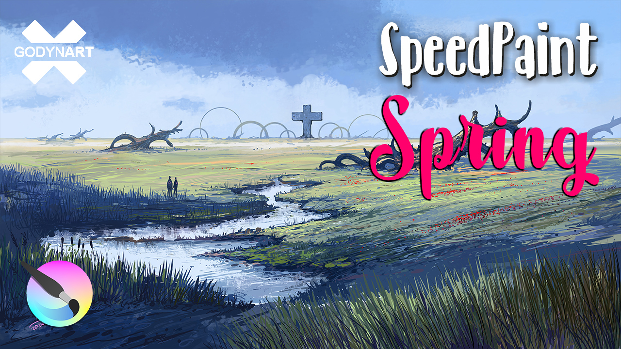 Рисуем весенний пейзаж