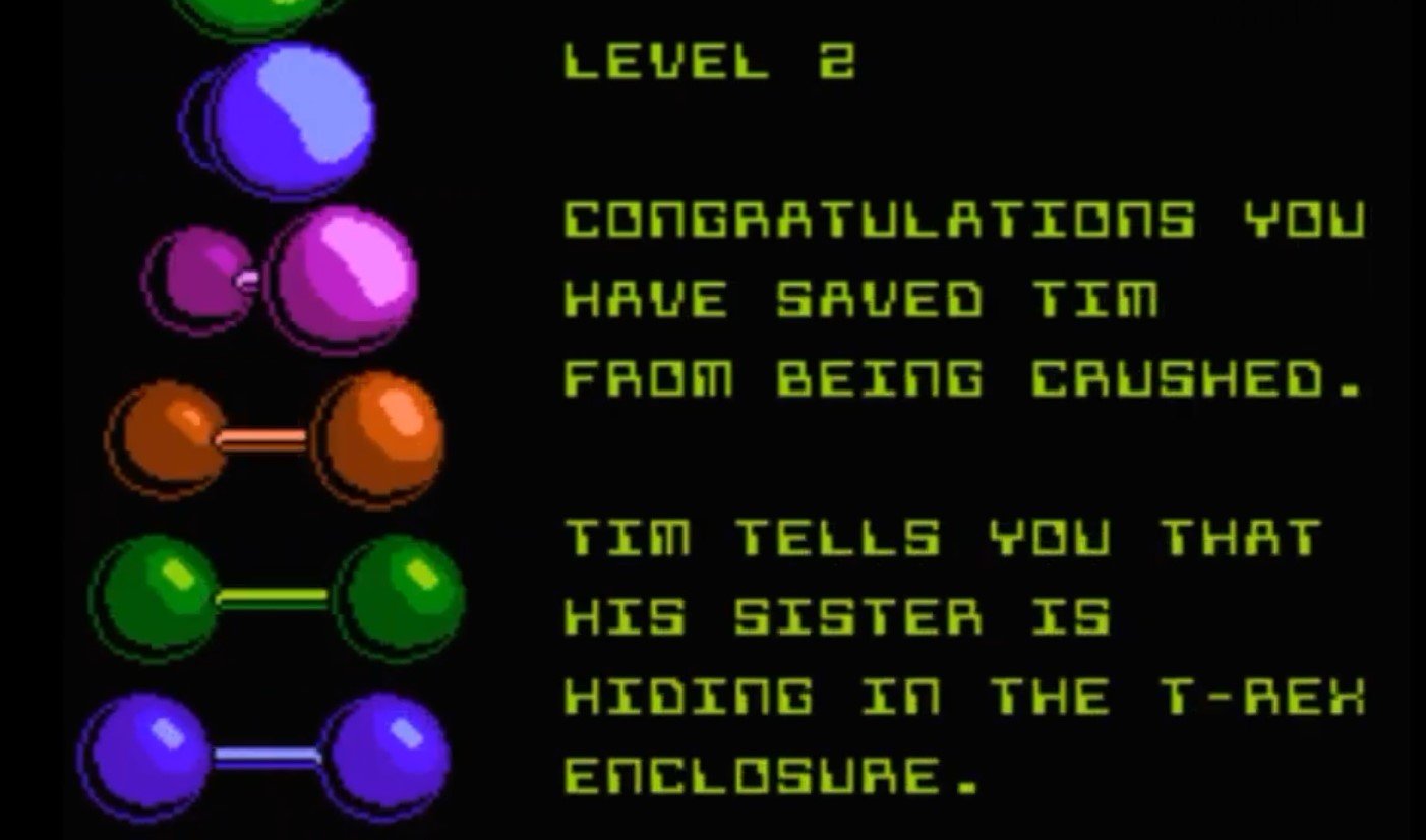 Dendy (Famicom,Nintendo,Nes) 8-bit Jurassic park Level 2