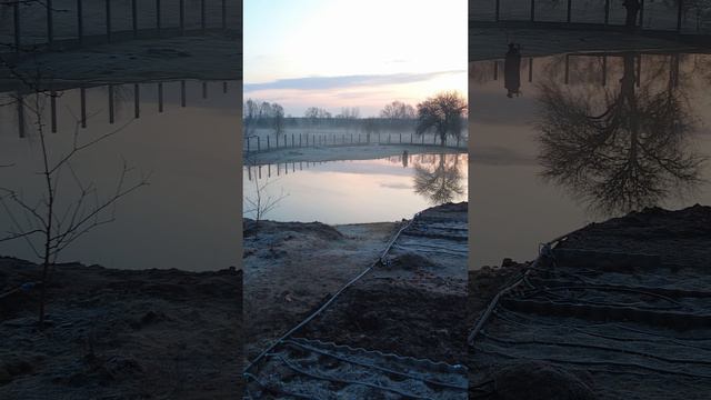 Чудесный рассвет! Мой двор в деревне в деревне. 21 марта 2024г.