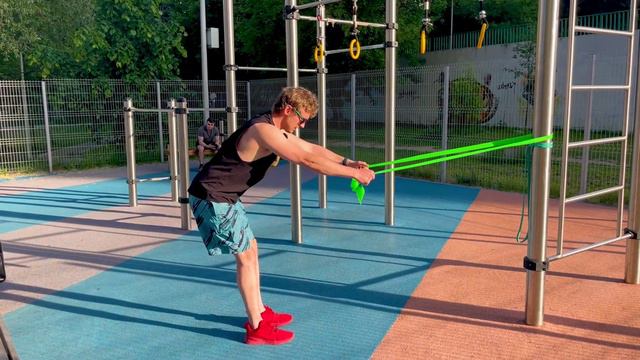 Тяга прямыми руками в наклоне - ОФП 5 спина