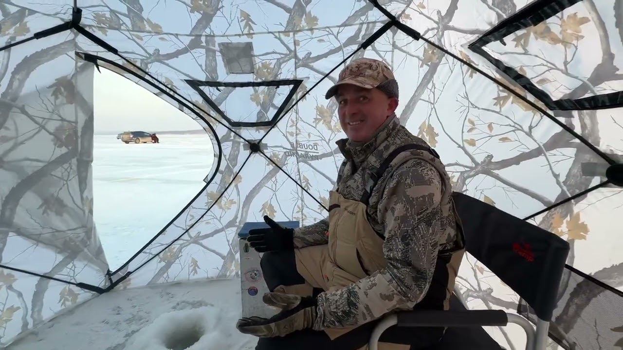 ✅Зимняя рыбалка. Ловим навагу на  Суйфуне и знакомим с новинками- органайзер для палатки.