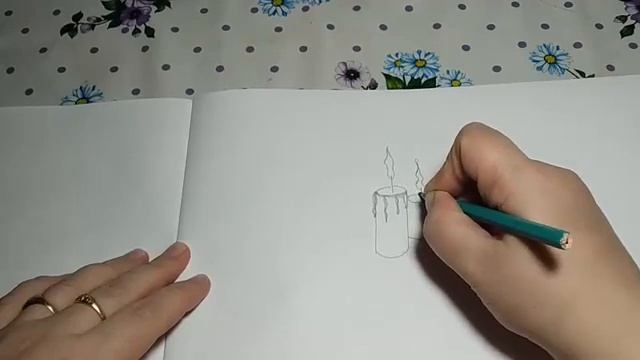 Как нарисовать свечу - простой рисунок свечи, рисунок карандашом