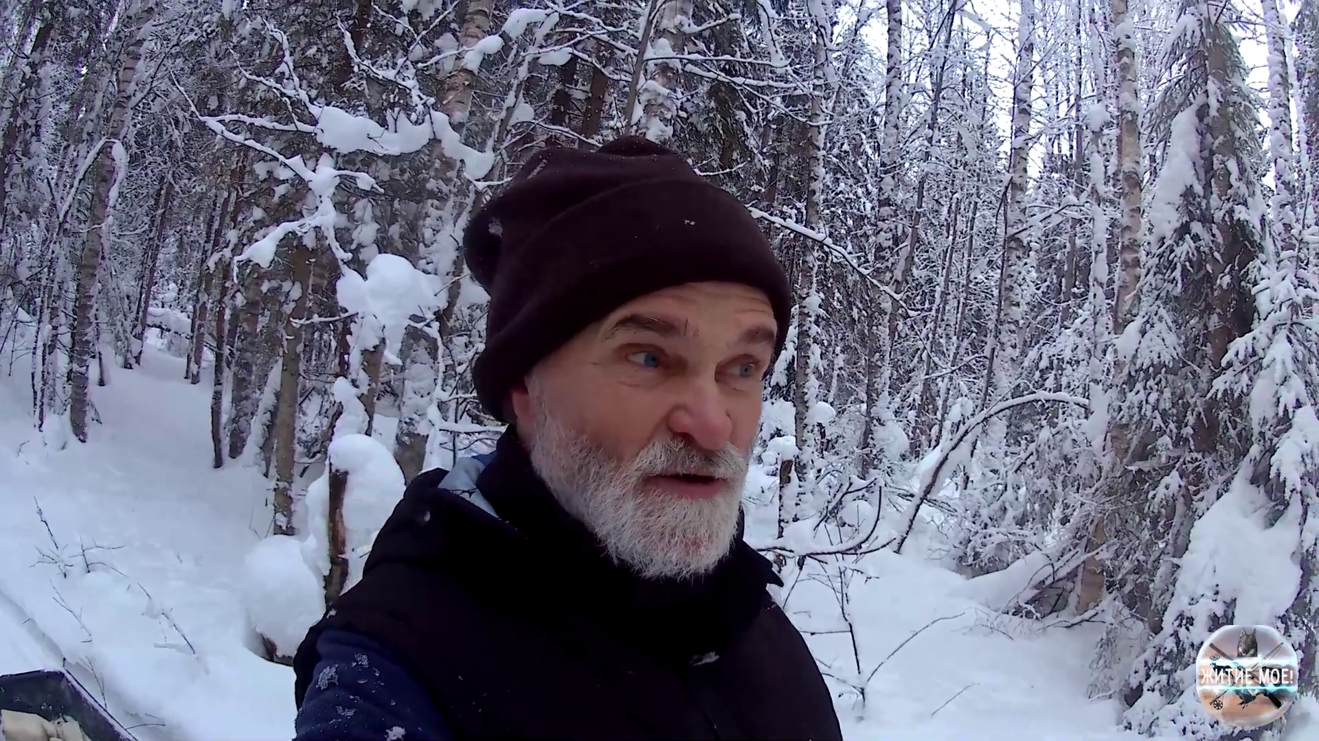 Проверка капканов на бобров. Зимняя охота на пушнину