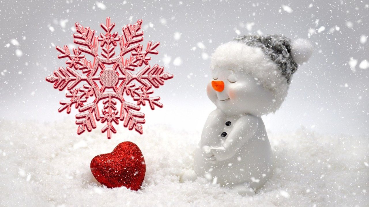 С началом зимы! Зимняя открытка