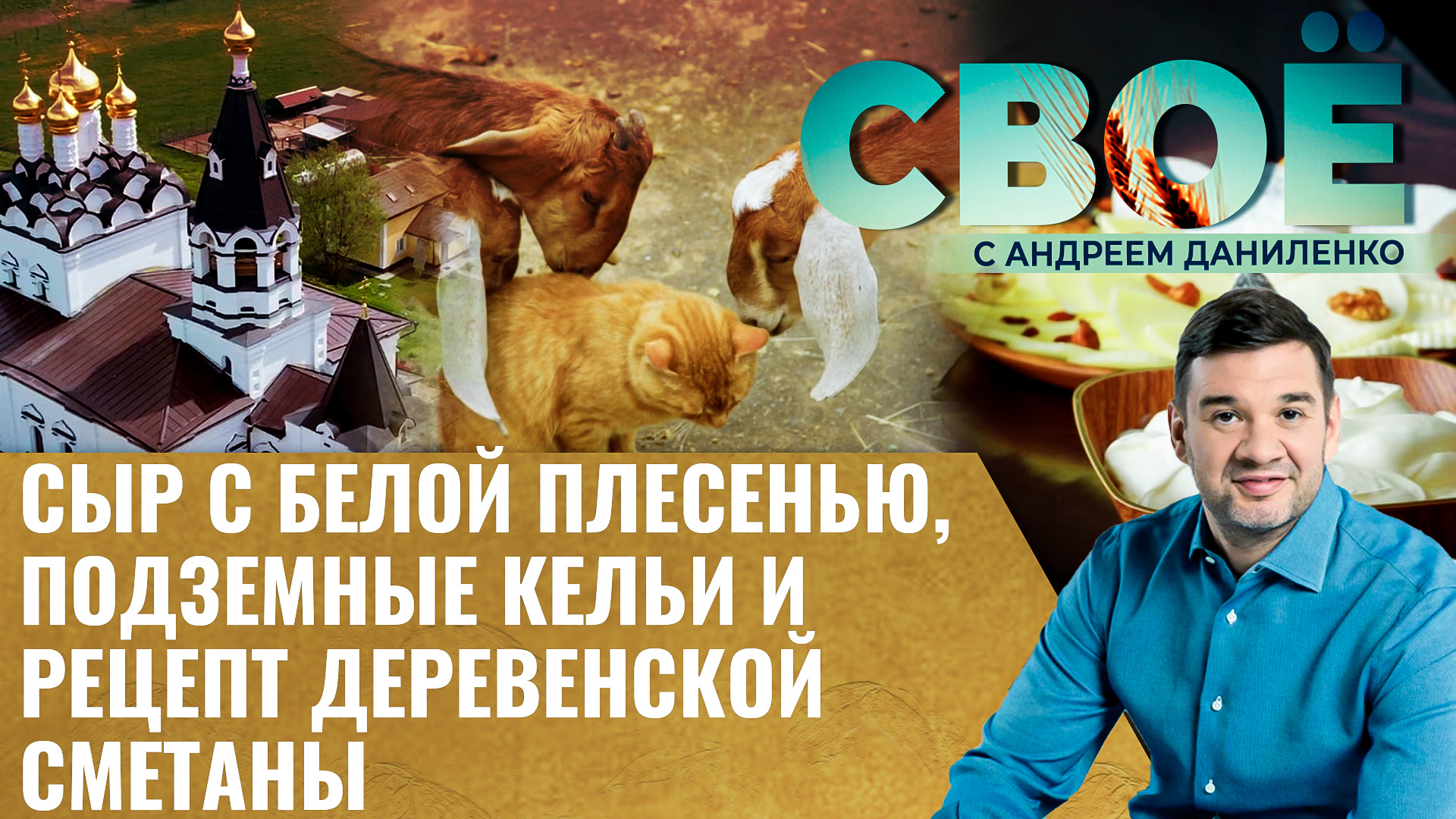 СЫР С БЕЛОЙ ПЛЕСЕНЬЮ, ПОДЗЕМНЫЕ КЕЛЬИ И РЕЦЕПТ ДЕРЕВЕНСКОЙ СМЕТАНЫ. СВОЁ С АНДРЕЕМ ДАНИЛЕНКО