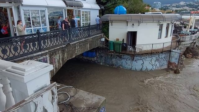 Крым после дождя. 5 часов вечера 4 июля 2021г. Вечерняя набережная в Ялте.