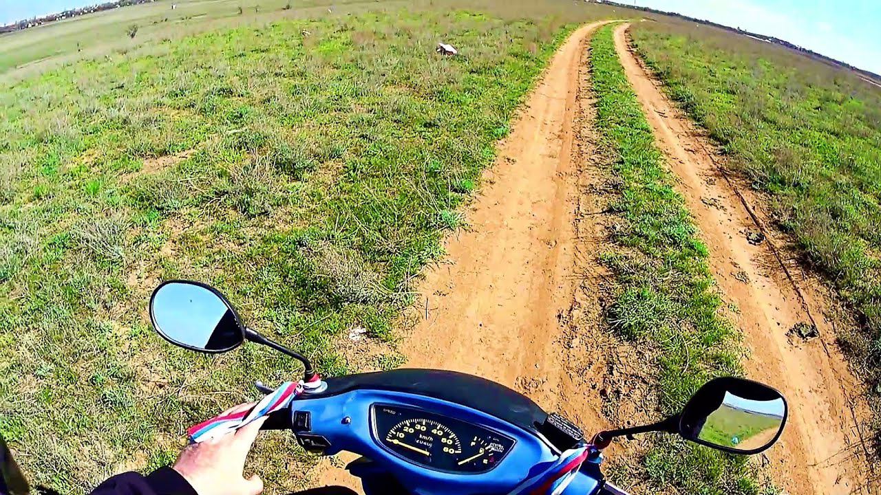 Покатушки по Астраханской степи на скутере Honda