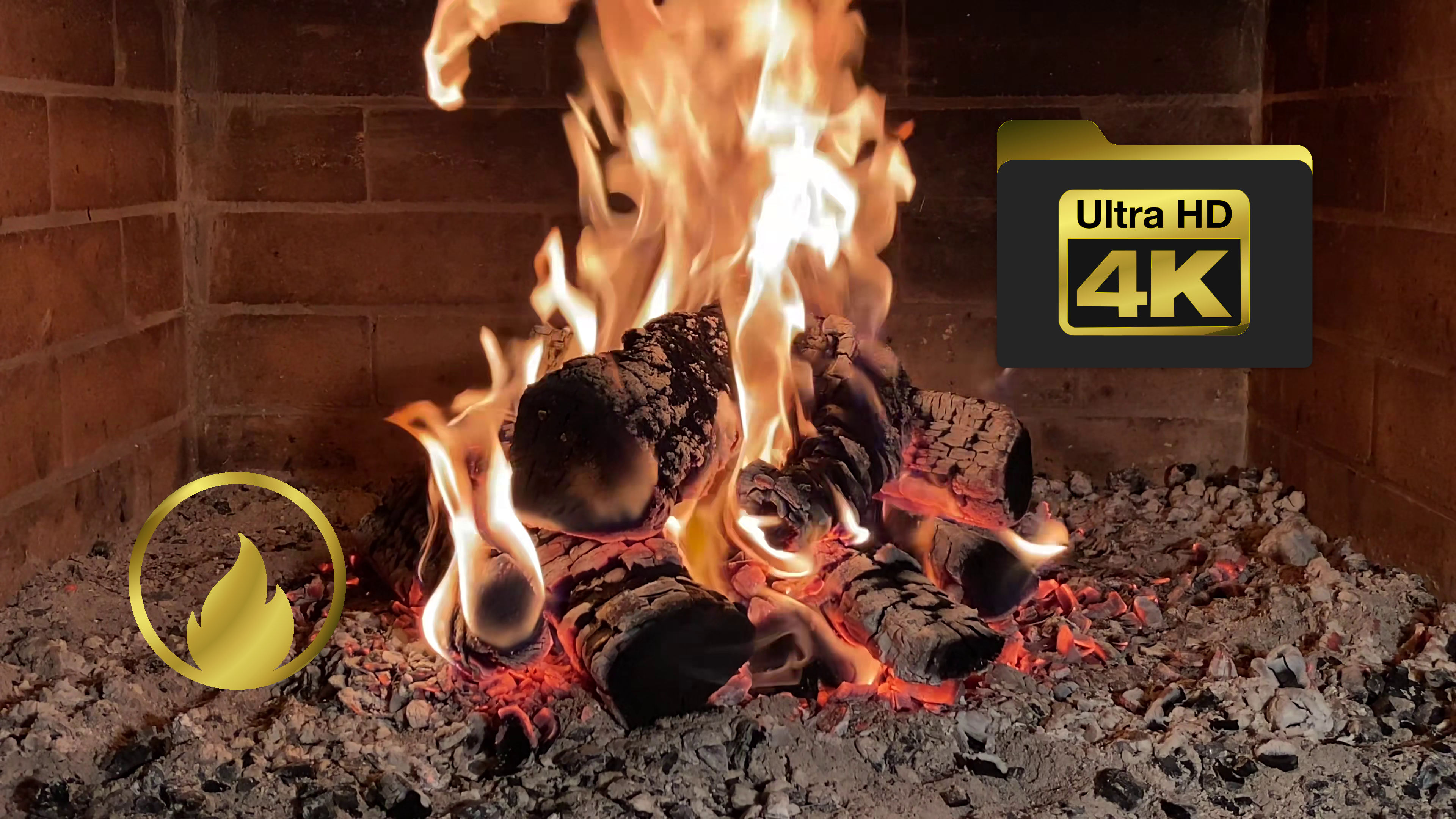 Магия огня: Расслабляющий видеоролик с потрескивающим костром в 4K"