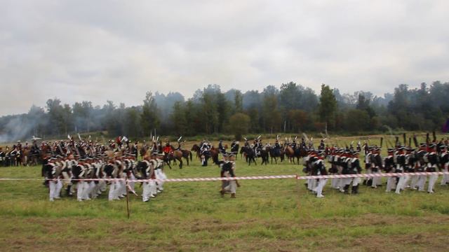 Бородино. Реконструкция Шевардинского сражения. Парад участников.
