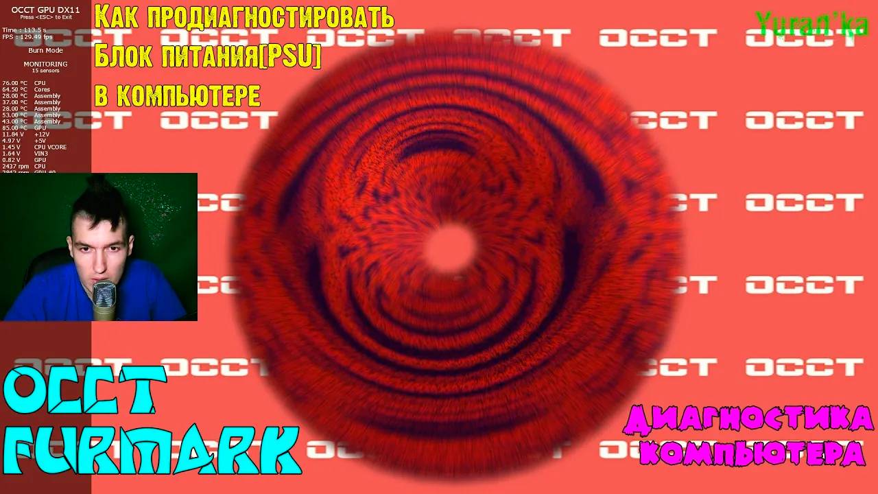 Диагностика компьютера - Как продиагностировать Блок питания[PSU] в компьютере - OCCT и FurMark