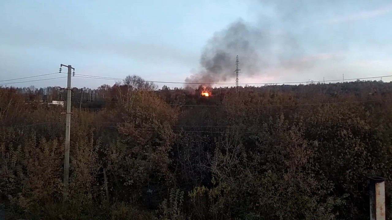 Наступила осень - так как начались пожары в садах. Новокузнецк. Заводской район.