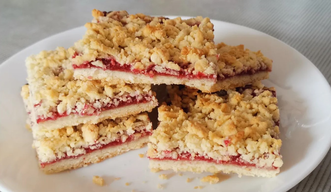 БЫСТРО К ЧАЮ! Песочное печенье с малиной. Печенье с малиновым вареньем. Простое и быстрое печенье