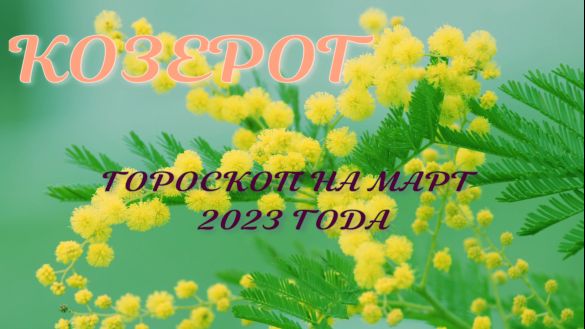 КОЗЕРОГ ГОРОСКОП НА МАРТ 2023 ГОДА