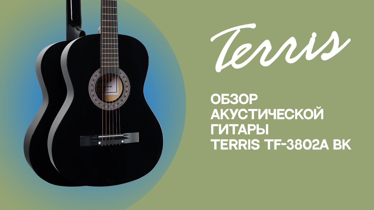 Обзор акустической гитары TERRIS TF 3802A BK