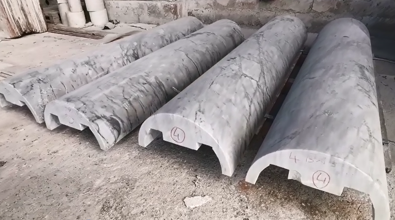 🦨 ПРОИЗВОДСТВО КОЛОНН ИЗ  МРАМОРА АРАБЕСКАТО. ИТАЛИЯ КАРРАРА  🦨