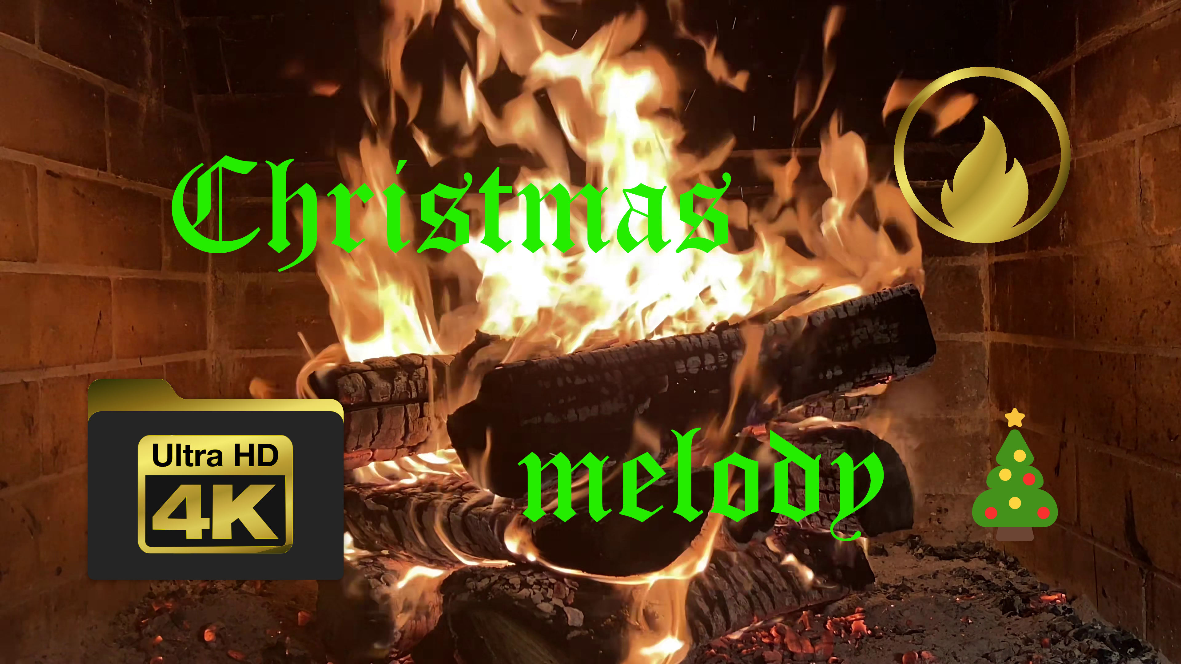 Каминный уют: Рождественская магия в 4K