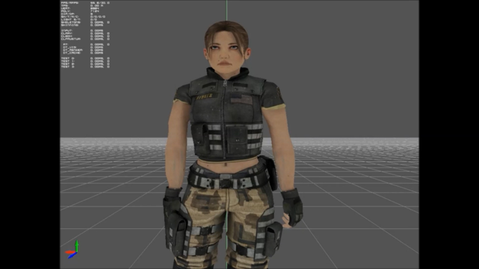 Модель девушки бойца для игры S.T.A.L.K.E.R.