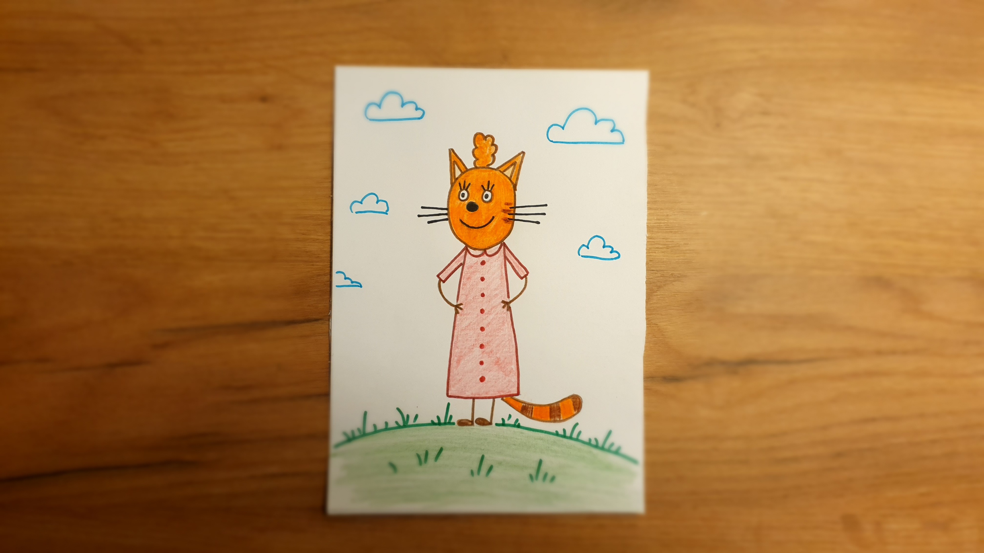 Простые рисунки!!!! Три Кота! Мама Кисуля)