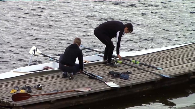 Тренировка псковских гребцов