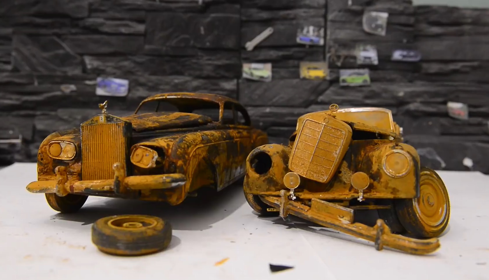 Реставрация модели 1955 Rolls Royce Silver vs Mercedes 300S\\ Крутые идеи, восстановление моделек!