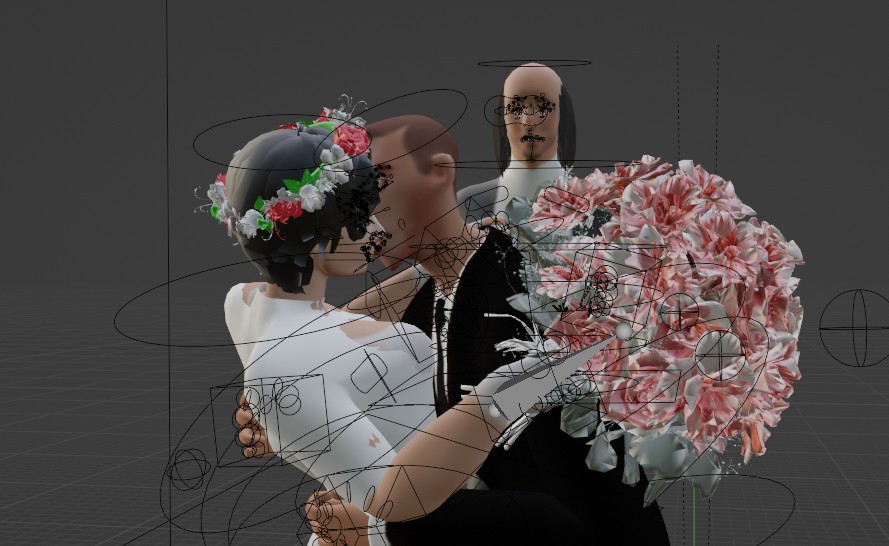 BLENDER 3.6 Подготовка свадьбы персонажей и новый сценарий для обсудить