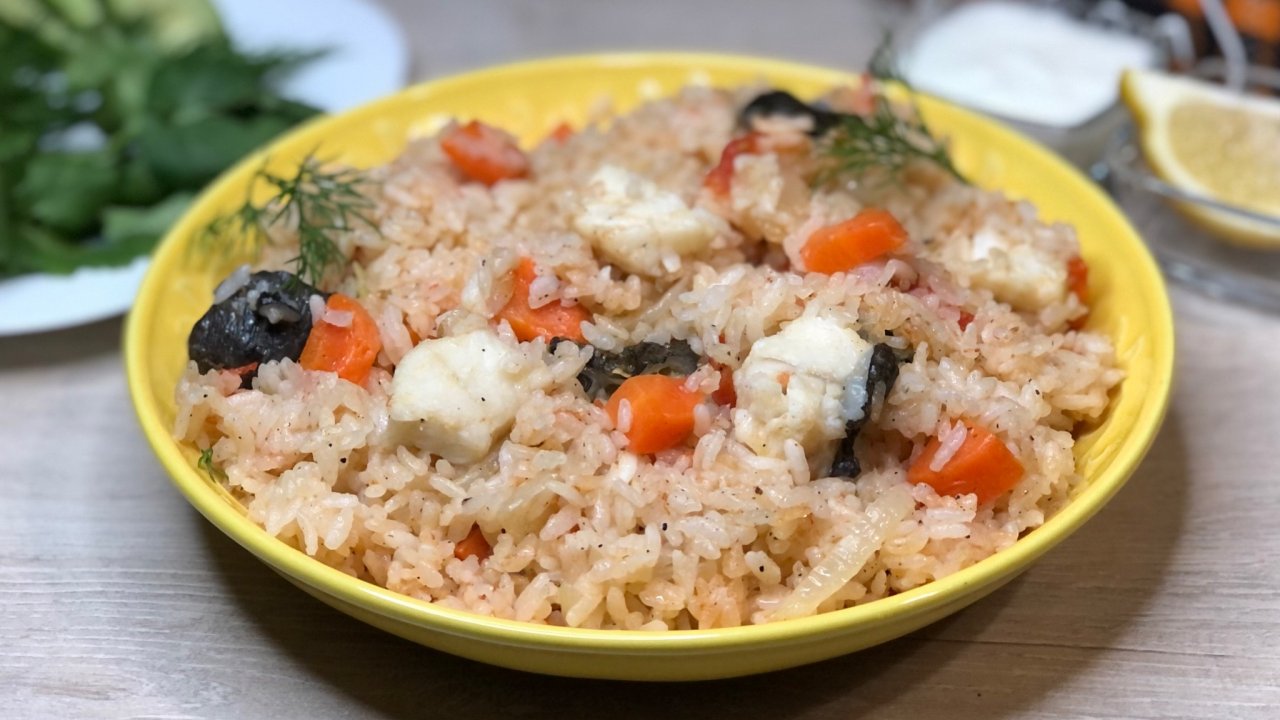 Плов из зубатки | рыбный плов |зубатка с рисом | зубатка как готовить | рецепты просто