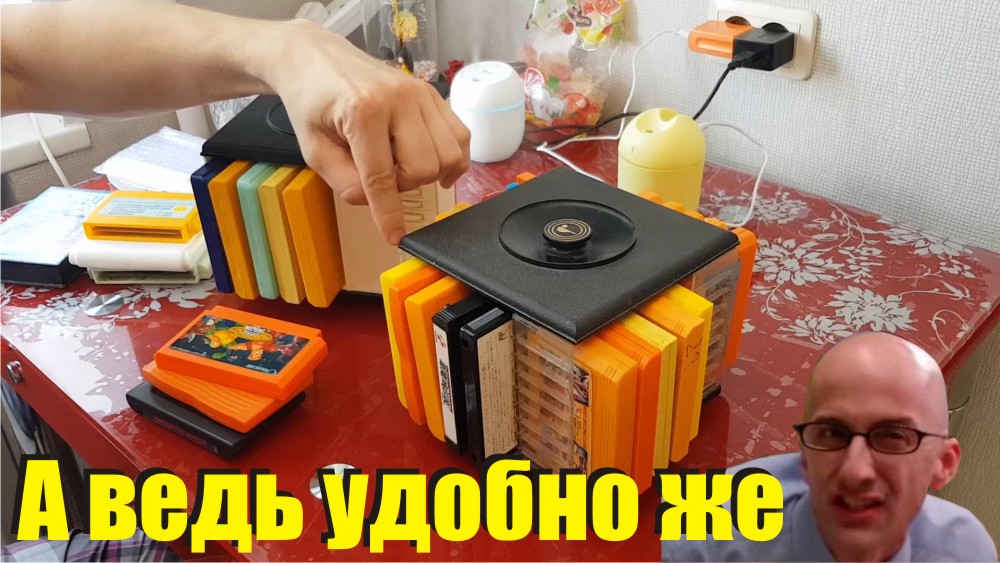 Не выбрасывайте стойки для аудиокассет. Подставки для картриджей Dendy, Famicom 8bit Вторая жизньmp4