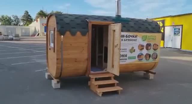 #ОБЗОР #Баня-квадро 4 метра #баня-бочка