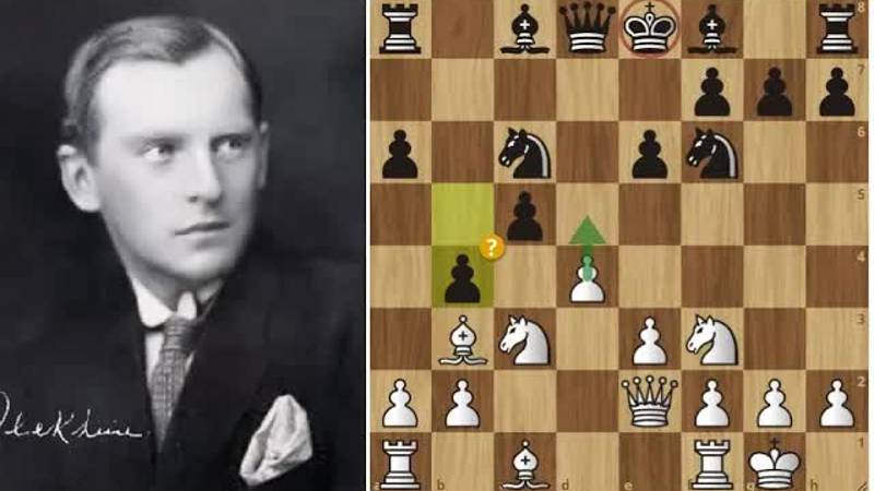 Александр Алехин ЖЕРТВУЕТ коня и ладью Беку! Атака на застрявшего в центре короля! Шахматы.