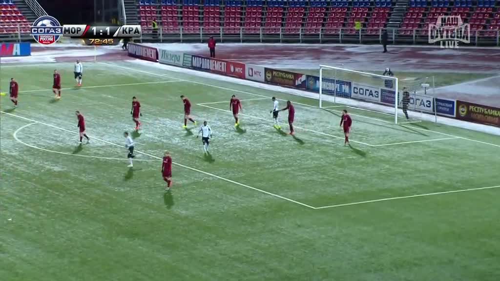 Мордовия - Краснодар, Лаборде, Опасный момент