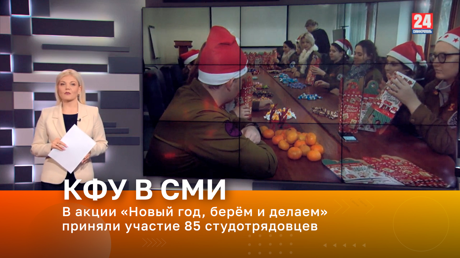 В акции «Новый год, берём и делаем» приняли участие 85 студотрядовцев