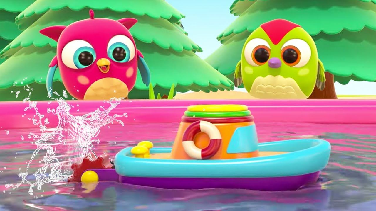 Развивающие мультики для малышей - Совенок Хоп хоп и Кораблик в бассейне @Совенок Хопхоп