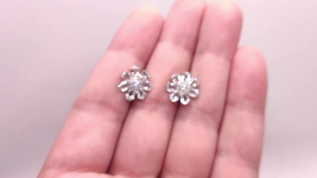 Серьги-пусеты Аквамарин. Бразилия