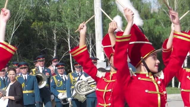 Парад - фестиваль духовых оркестров. Магнитогорск 2018г. (Full HD)