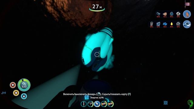 Глюк у левиафана.Голодный левы погрыз мотыля. Subnautica. -_-GLYUK-_-