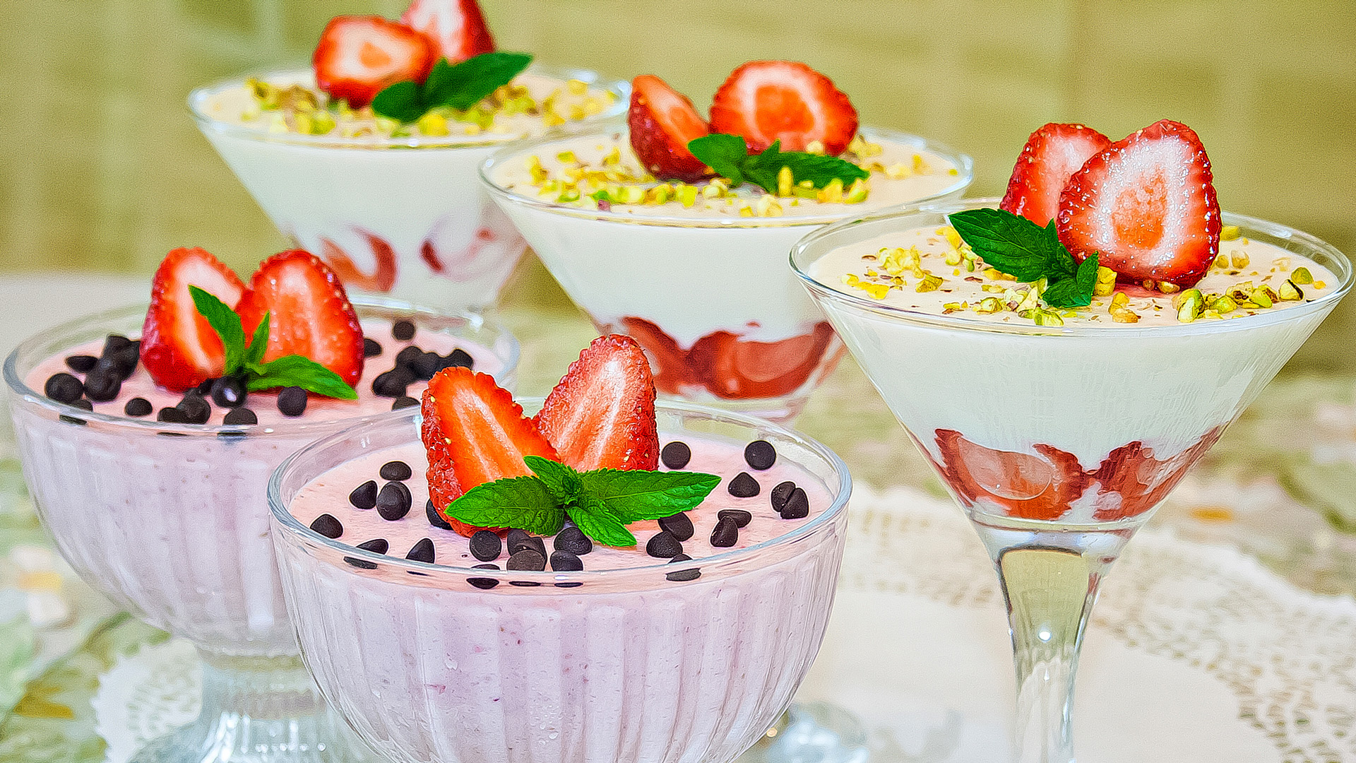 🍓Творожно-сметанный десерт с клубникой, рецепт вкусного и легкого десерта!