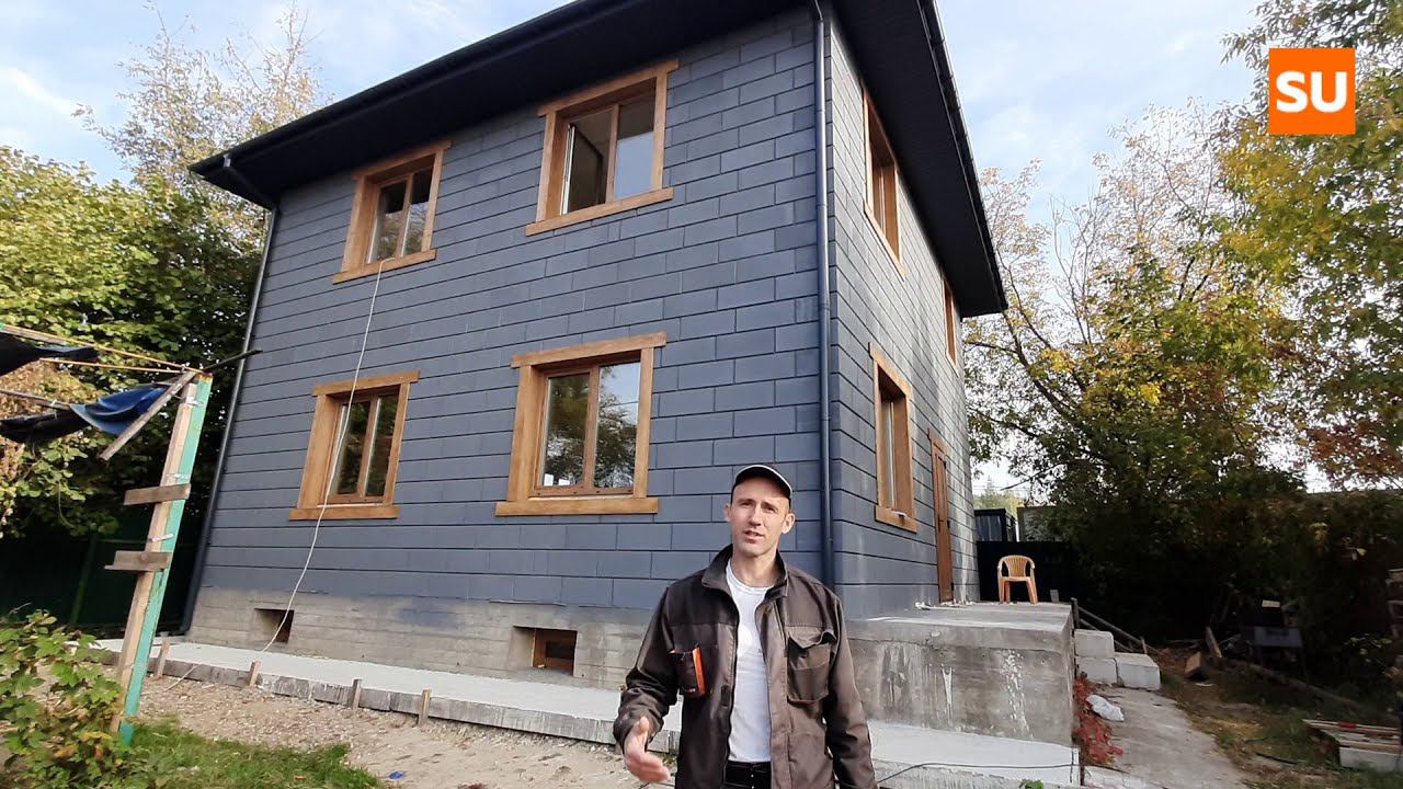 Дом Сумароково строительство двухэтажного дома из газобетона в г. Жуковский