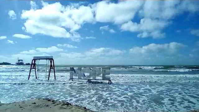 Анапа. Центральный пляж. Море бушует, собаки дрыхнут...