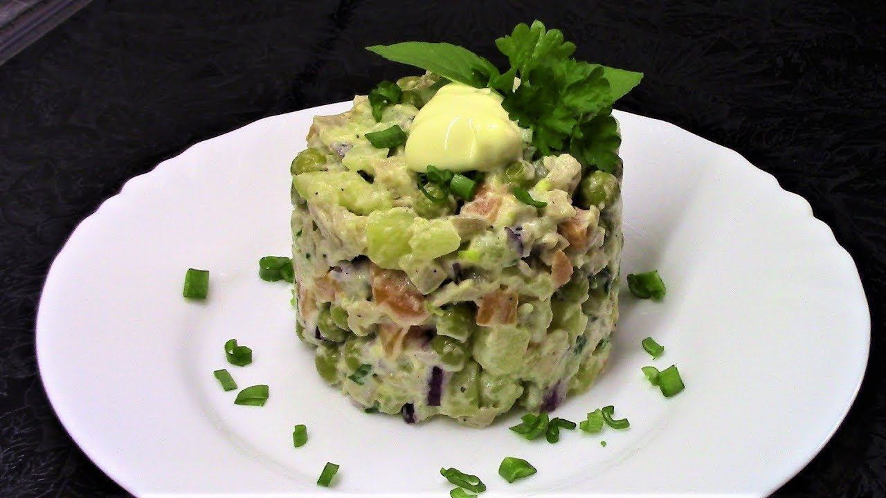 Постный салат Оливье