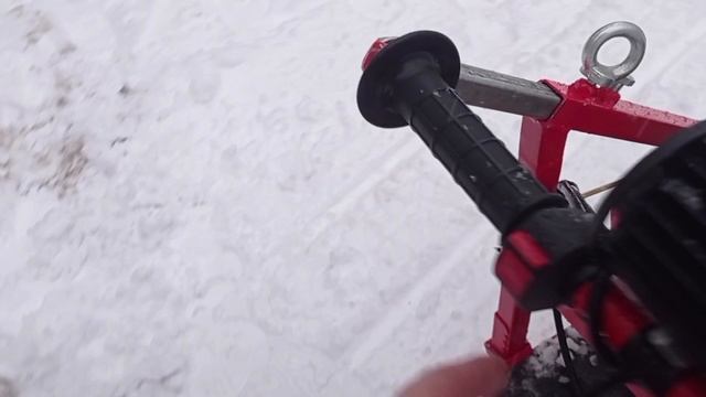 мотобуксировщик компактный "Меркурий 3.0" первые тесты на снегу.